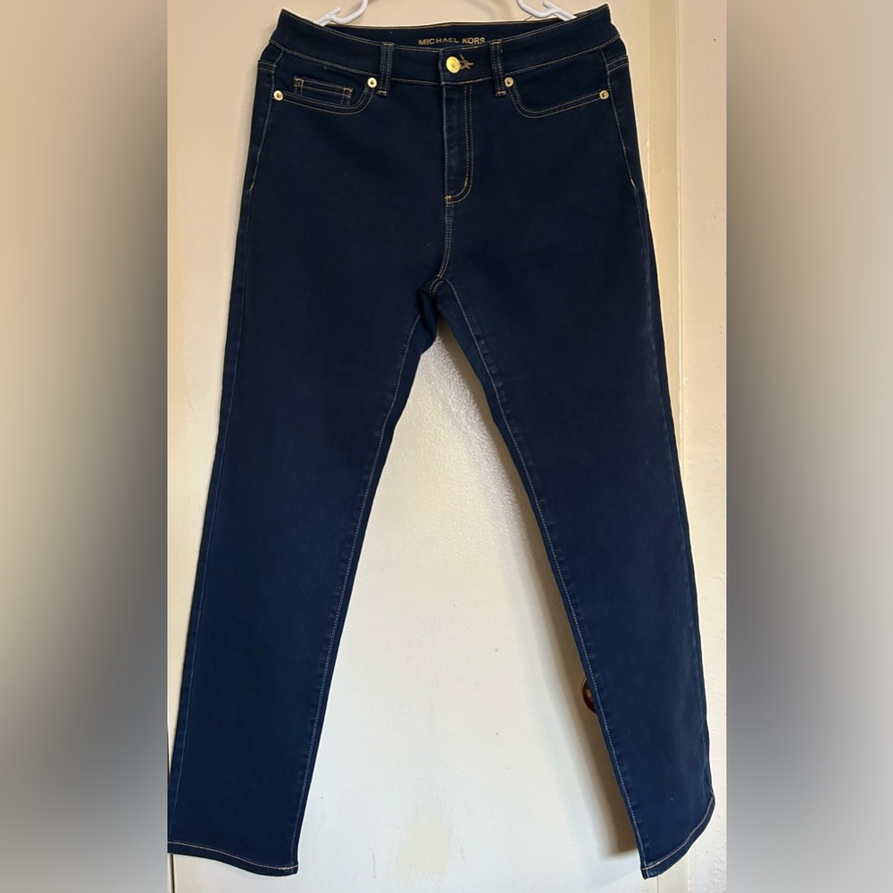 Michael Kors Navy Blue Dillon Relaxed Fit Jeans
